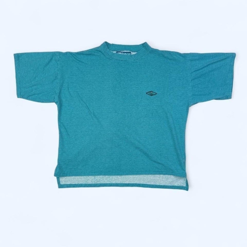 Rare Vintage Quiksilver Striped Surf Tee USA Made Skater Shirt‎ Mens Medium 90s